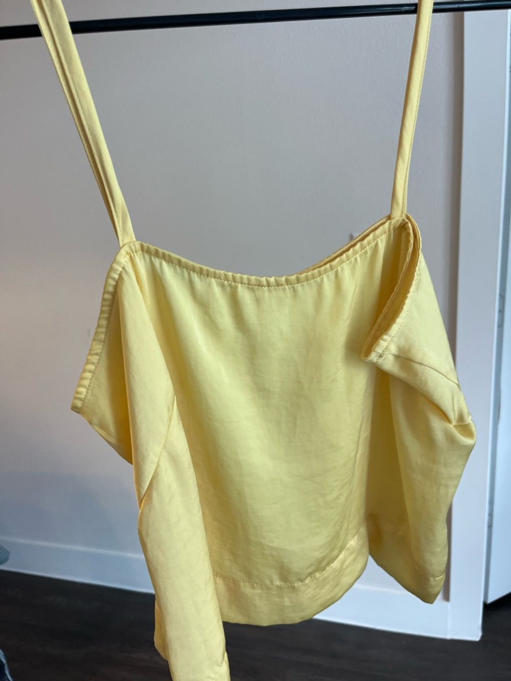 Yellow Women's Satin Cami Top
